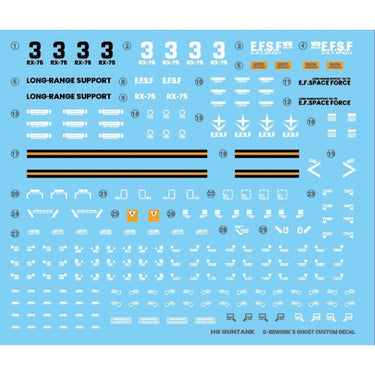 G-Rework CD-H07 Premium Decal for HG Rx-75 Guntank